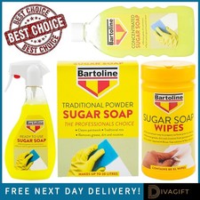 BARTOLINE SUGAR SOAP POWDER CONCENTRATE WIPES FOR DECORATING SURFACE CLEANER NEW