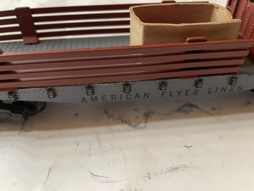 Gilbert American Flyer S Gauge 945 Work Caboose w/Fences (American Flyer Lines) - Picture 16 of 24
