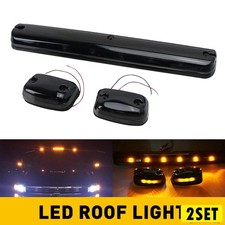 2set Full Amber Marker Cab Set Roof Lights Assy Led For 44763 Gmc Chevy 2500hd 3