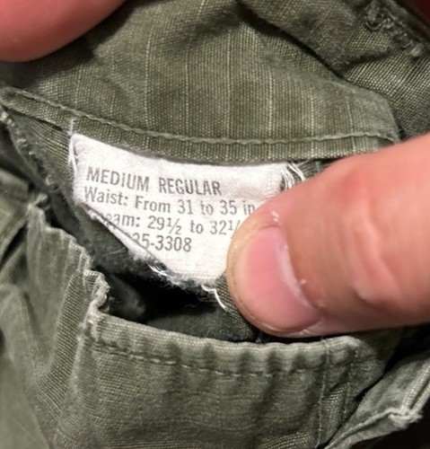 Vintage 60s Military Pants M-51 OG107 Cargo Field Trousers M Reg Vietnam 35x29 - Picture 15 of 17