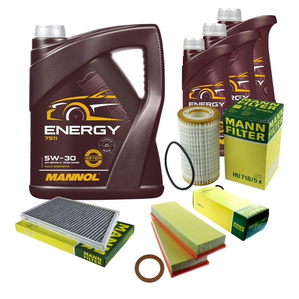 Inspektionspaket 8L Mannol 5W-30 FüR Mercedes W203 C 240 C209 320 280 A209-image