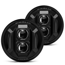2PCS New Anti-glare 7 Inch Round Led Headlights DOT Approved Compatible with ...