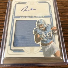 2025 Panini National Treasures RPA Omarion Hampton /99 RARE 📈 Tar Heels Auto!