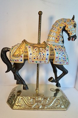 Vintage Charles Carmel C 1900S Jeweled Carousel Horse Statue Ltd Ed 561/1500 16 