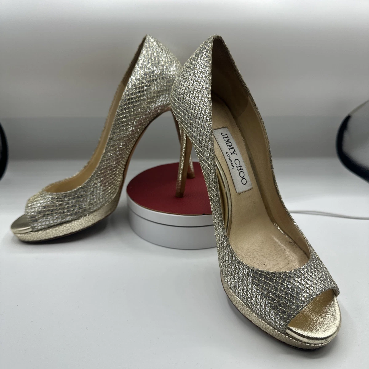 Jimmy Choo Silver Heels for Women for sale - eBay