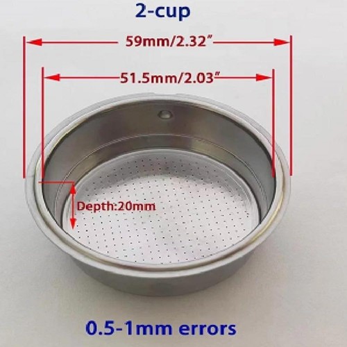 51mm Stainless Steel Coffee Filter Double Layer Basket Stainless... - Picture 4 of 7