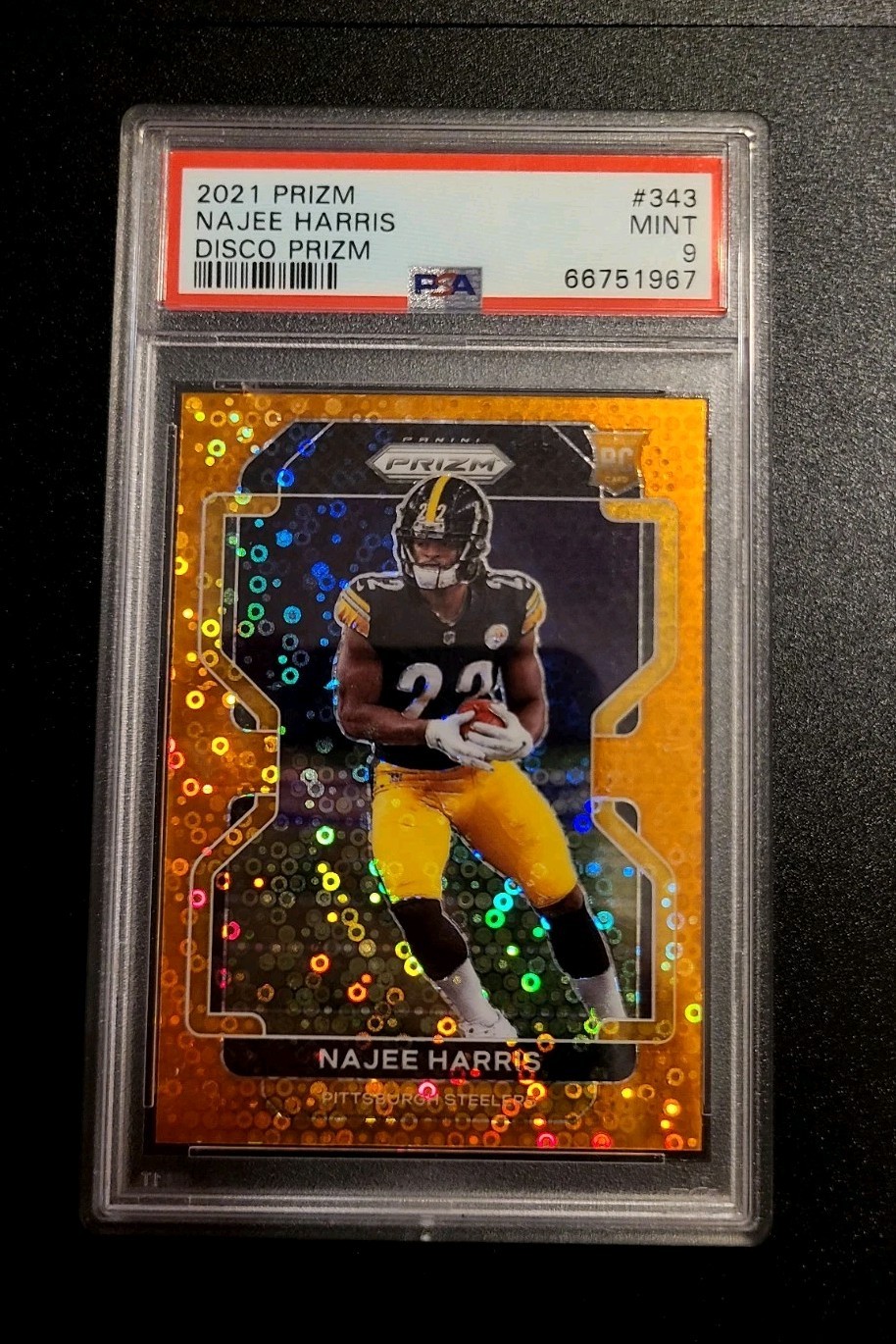 2021 Panini Prizm, Disco- Najee Harris, Card #343 PSA graded #9 Mint