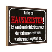 Holzschild 20X30 Cm Bin Hausmeister Kann Reparieren Deko Geschenk Holz Schild