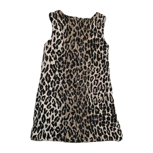 dolce gabbana Girls Leopard Dress Size 6 Sleeveless Wool Blend - Picture 2 of 6