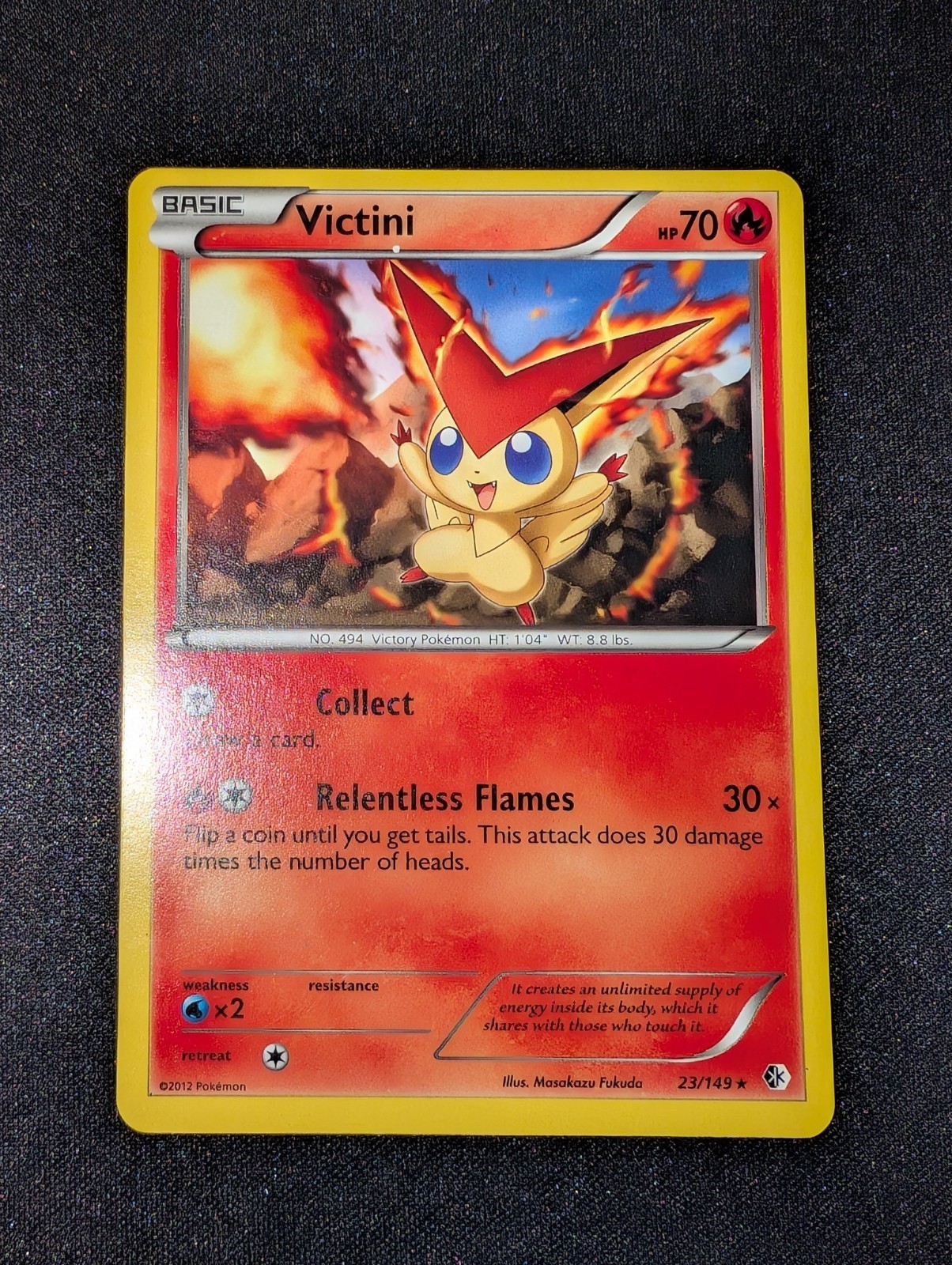 Pokemon Victini 23/149 Rare Boundaries Crossed NM