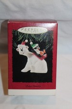 Vintage 1995 Hallmark Keepsake Ornament Polar Coaster Bear Penguin