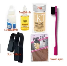 Accessories wig installation kit set - Wax Stick - Spray Glue for hair