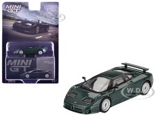 BUGATTI EB110 GT DARK GREEN 1/64 DIECAST MODEL CAR BY MINI GT MGT00968