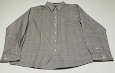 Eddie Bauer Dress Shirt Mens 2xl Check Long Sleeve Button Up Wrinkle Resistant
