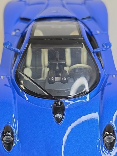 MotorMax Pagani Zonda C12 splendido modellino auto blu 1/24 pressofuso modello 73272 - Foto 6 di 22
