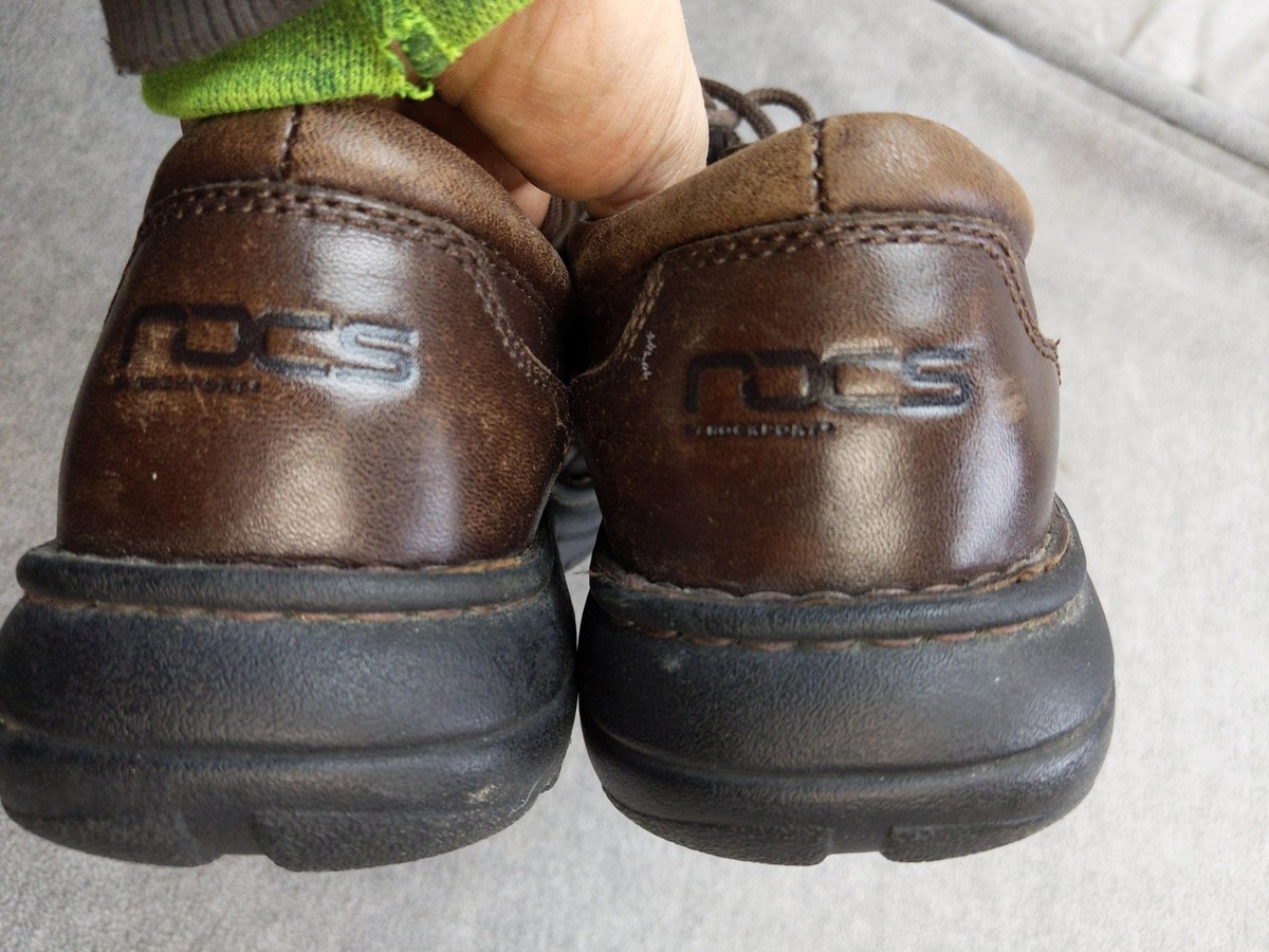 ROCS Shoes Mens Size 9 42.5 Brown Leather Lace Up Casual Comfort APM40054M View 4