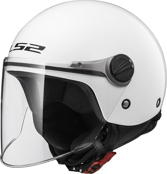 Casque jet enfant LS2 OF575 Wuby blanc pour l'école en scooter