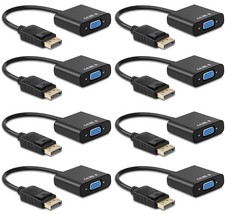 Display Port to VGA Adapter8 Pack Gold-Plated DisplayPort DP to VGA Converter...