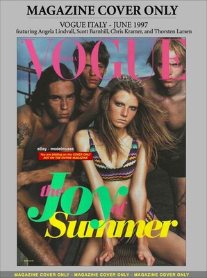 COVER ONLY - VOGUE ITALY June 1997 ANGELA LINDVALL Scott Barnhill STEVEN MEISEL