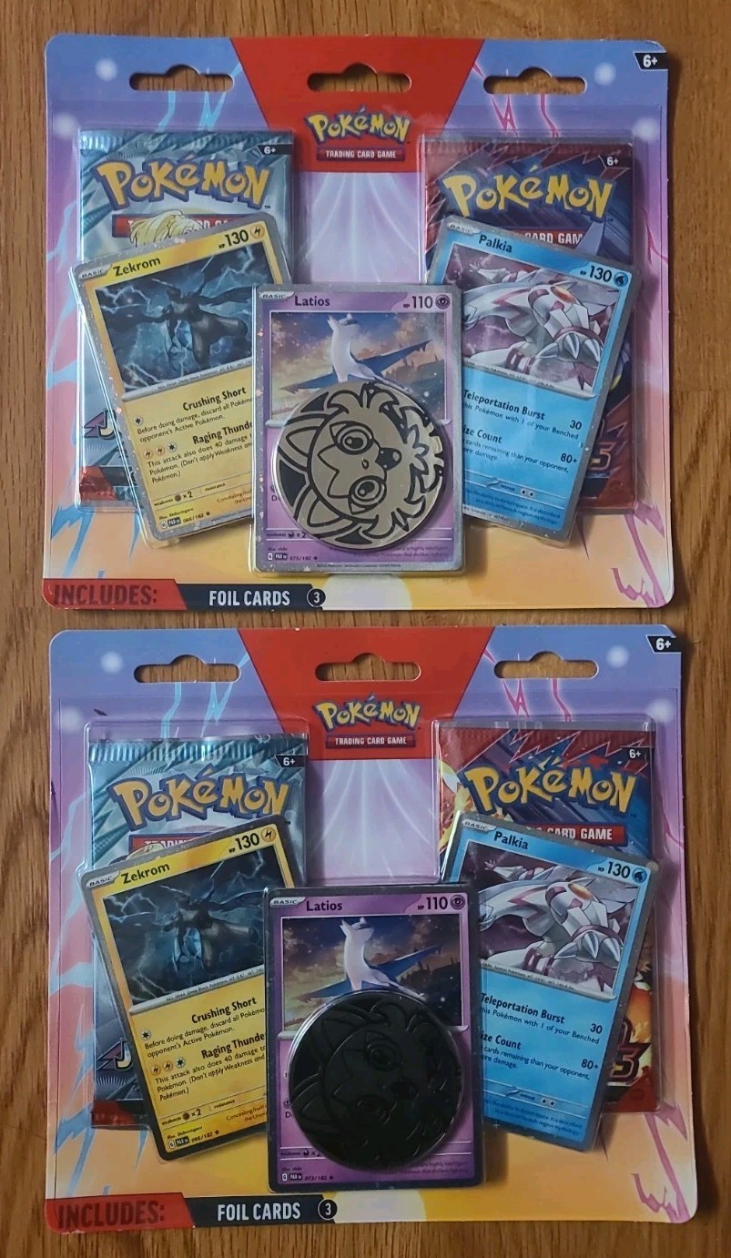 (2) Pokemon TCG Enhanced 2 Pack Blister - Zekrom / Latios / Palkia - LOT OF TWO