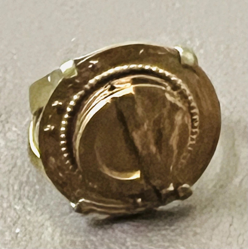 Anillo de latón Captain Video 1951 sello secreto solapa intacta con tarjeta de identificación Foto 3 de 4