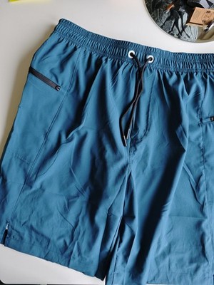 Aptro Herren tief türkis türkis zweilagig schnelltrocknend Badeshorts UK L Large