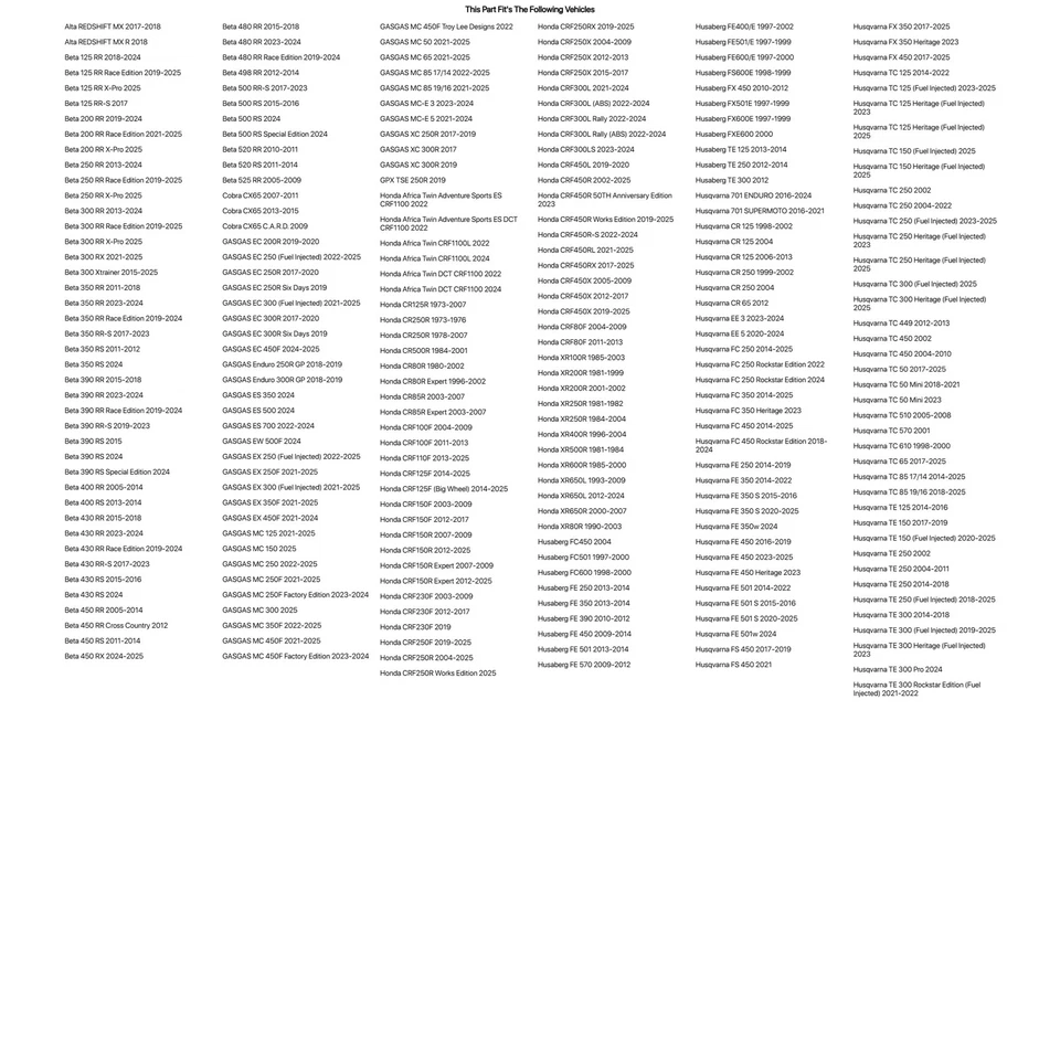 Kit de tuerca/espaciador de bloqueo de llanta Tusk rojo para Yamaha YZ250WR 1989-1990 Foto 2 de 4