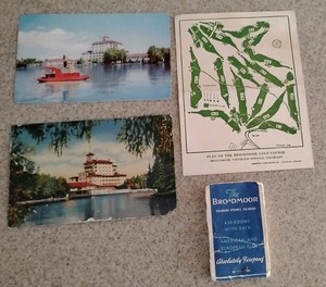 Vintage Items From "The Broadmoor" Hotel/CO.-Includes Golf Course Score Card