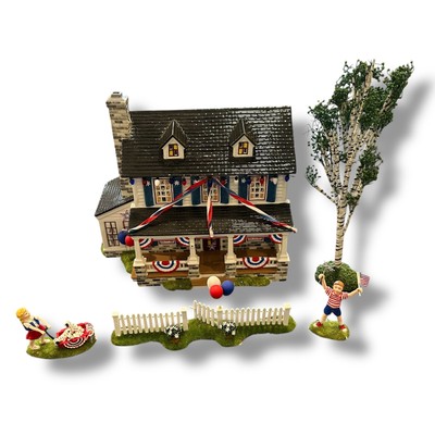 Vintage Dept 56 1776 Liberty Lane Merryville House Scene Set 2003