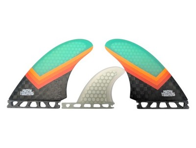 PACIFIC VIBRATIONS Surfboard Twin Fins fits Futures Twin + Stabilizer Honeycomb
