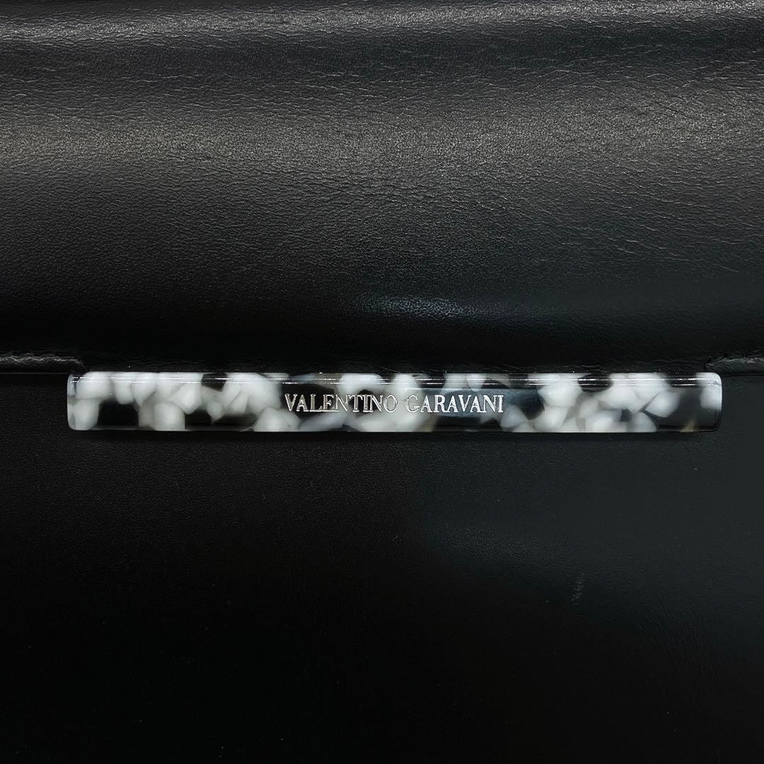 Valentino Garavani 2Way Leather Bag Black Women's Hand/Shoulder Purse Excellent thumbnail 10