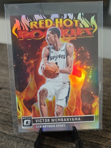 2023-24 Panini Donruss Optic Red Hot Rookies Holo Prizm Victor Wembanyama #2 RC