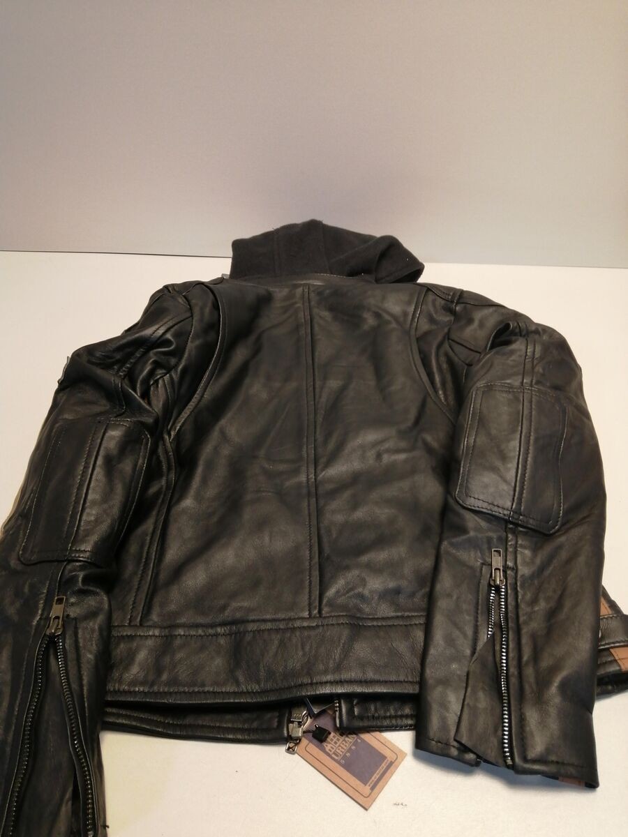 Urban Leather Damen Motorradjacke mit Protektoren schwarz M online