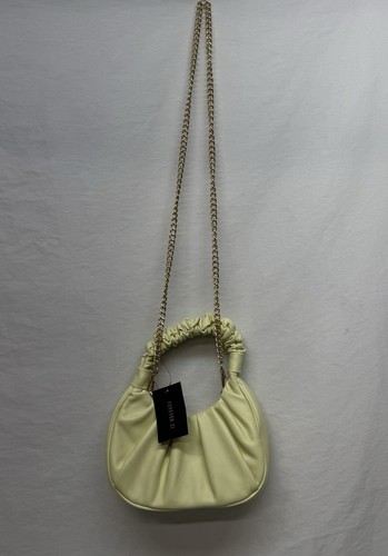 Forever 21 Small Purse Green Removable Chain Button Close 8"x 4" - Picture 4 of 4