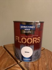 Johnstone's Garage Floor Paint for Concrete Brick Stone Tiles White Paint 750ml