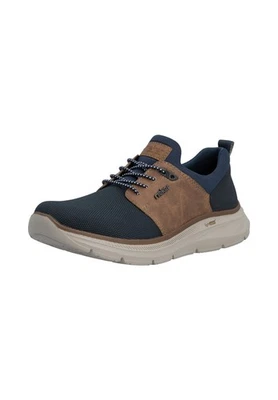 Rieker Mocassins Homme B1850-14 Bleu Combination, Semelle Caoutchouc - Photo 1/4