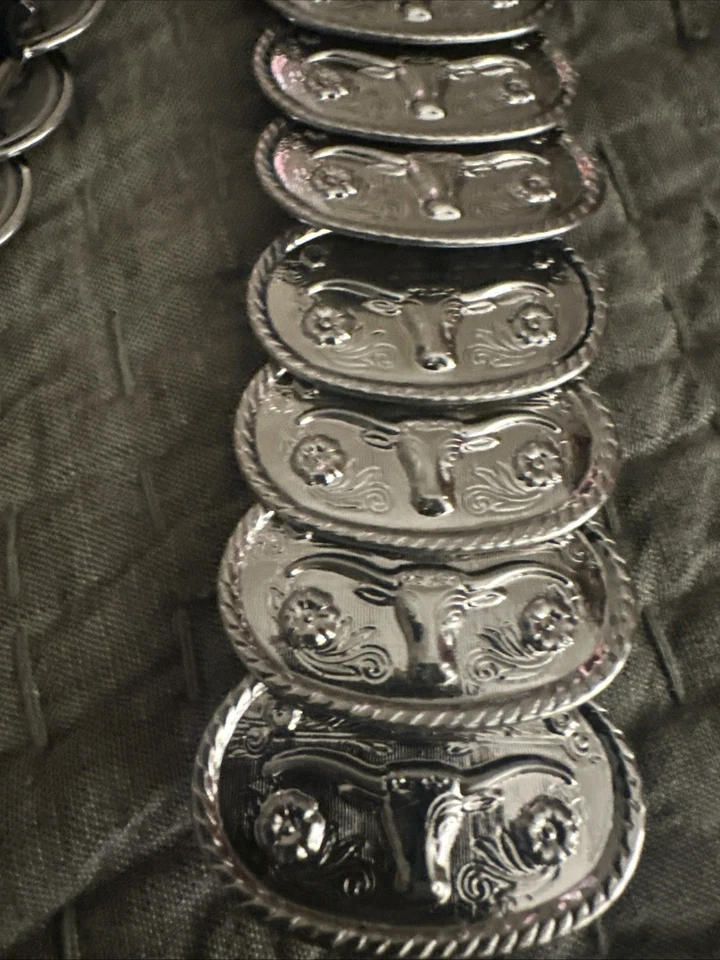 Пояс из стерлингового серебра с длиннорогой раковиной овальный - Изображение 2 из 4