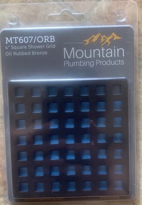 Mountain Plumbing MT607/ORB 4'' Square Shower Drain Grid Cover Oil Rubbed Bronze