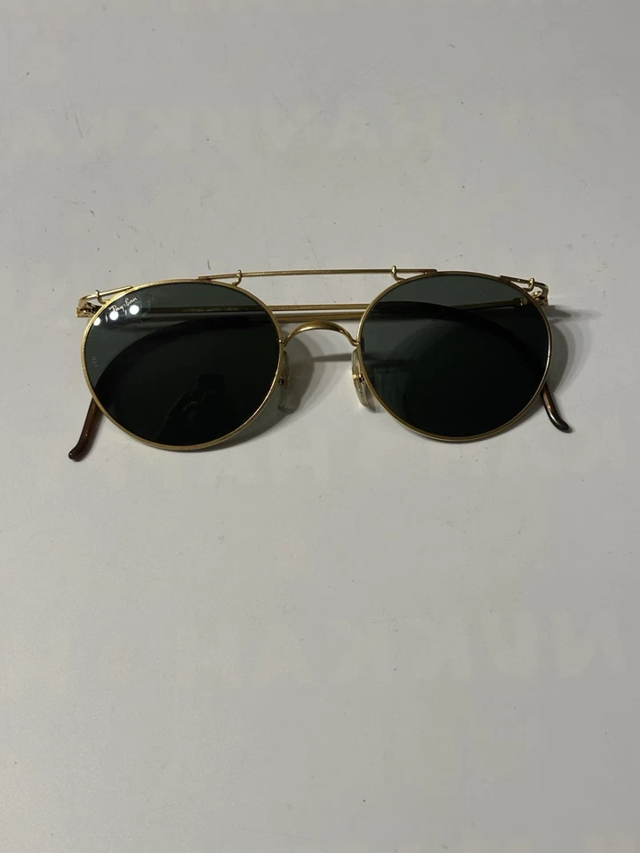 Gafas de sol Ray Ban B&L vintage W1761 decorativas metálicas redondas Arista Foto 2 de 4