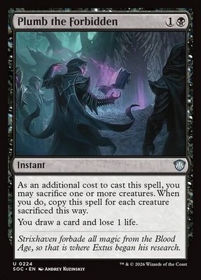 *MtG: 2x Plumb the Forbidden - Commander Secrets of Strixhaven UC - magicman*