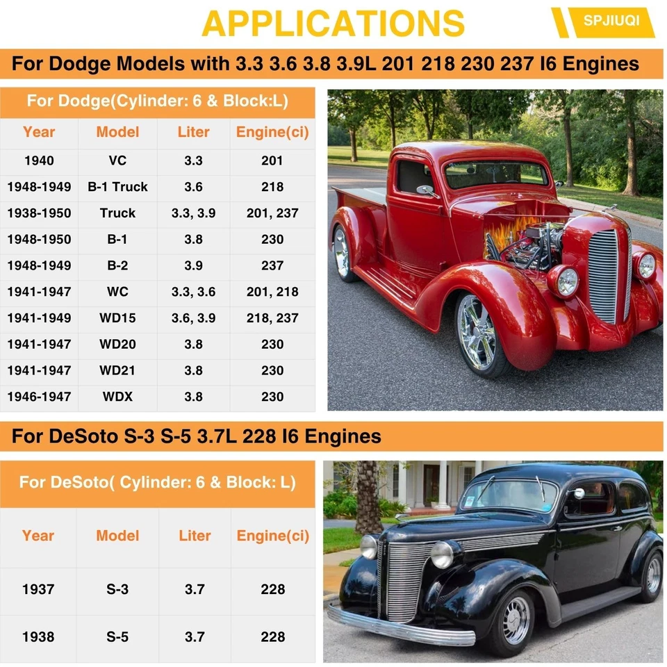 M2090 B0013P Fuel Pump for Dodge B-1 Truck B-2 WDX VD15 WC 3.3 3.6 3.8 3.9L I6 Foto 2 de 4