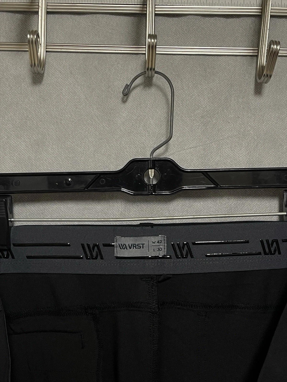 VRST Pants Men's 42X30 Black Plain 5 Pocket Tech Versatile Performance Active
