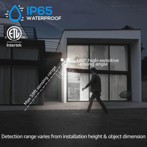 1 Pack 20W Motion-Activated LED Outdoor Security Light 5000K White - Picture 2 of 7
