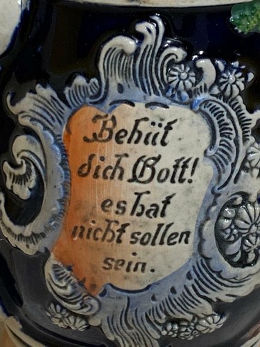 Vintage Original Thewalt Beer Stein Western Germany Pewter Lid 1/2 Ltr - Picture 2 of 12