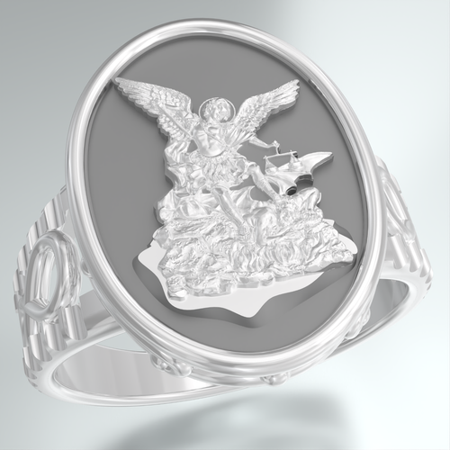 Saint Michael Damen Ringgrößen verfügbar 5-9 Sterlingsilber 925 - Bild 4 von 9