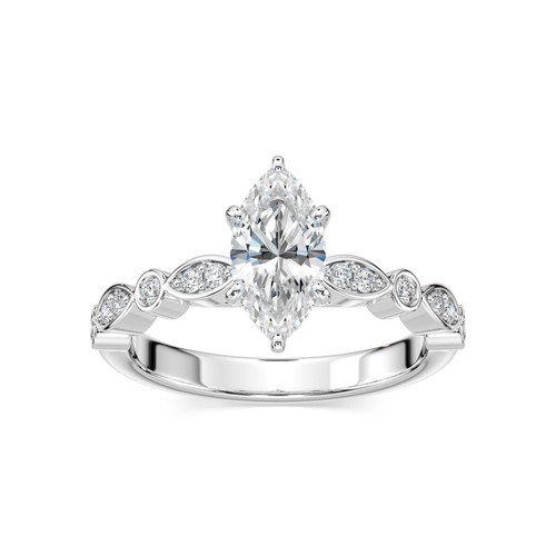 1.19 ct IGI Certified Lab Grown Diamond Engagement Ring Marquise Cut 14k Gold - Picture 1 of 3