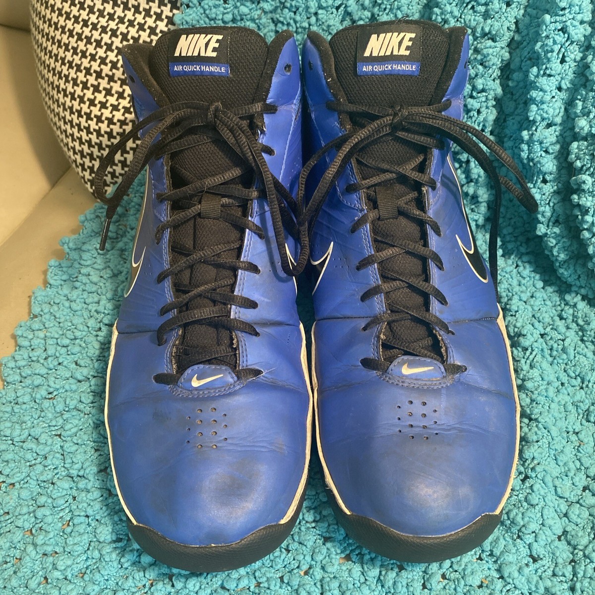 Nike Air Quick Handle Men\'s Blue Hi Top Basketball Sneakers Size 10.5 472633-400 Nike Men main image 2