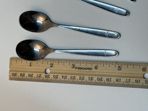 Vintage Set of 4 SOLA KLM Royal Dutch Airlines Demitasse Coffee Baby Spoons - Picture 11 of 12