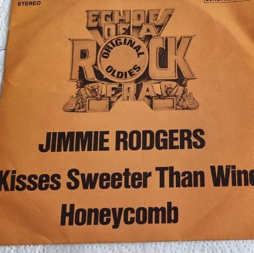 7" Single Jimmie Rodgers - Kisses sweeter than wine Vinyl Germany - Picture 2 of 5