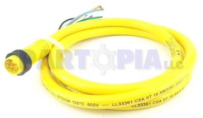 Molex Woodhead, 206002A01F060 Cordset, 8 Amp, 600 V, 6-Pin